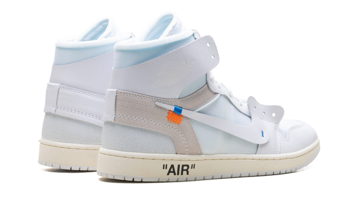 Air Jordan 1 High Top Sneakers in White & Grey