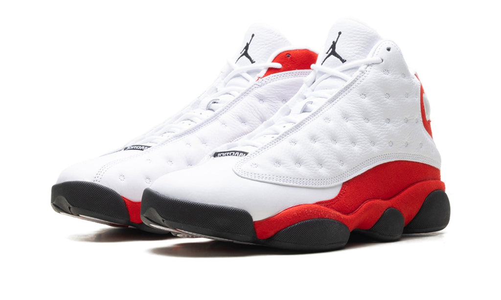 Air Jordan 13 Sneakers – White, Red & Black