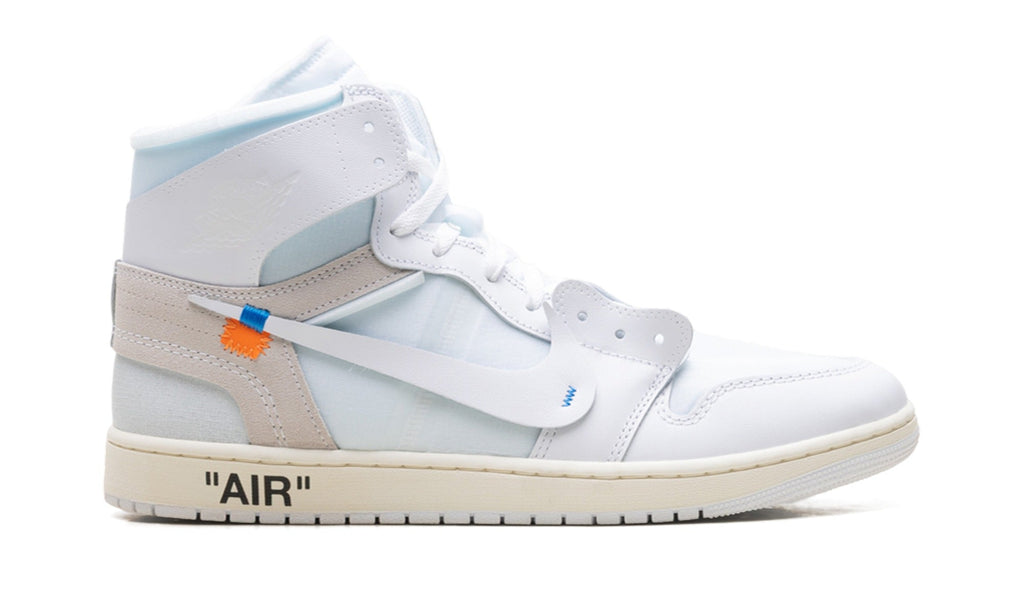 Air Jordan 1 High Top Sneakers in White & Grey