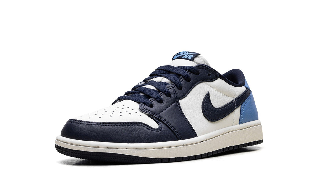 Air Jordan 1 Low Sneakers in Black, White & Royal Blue