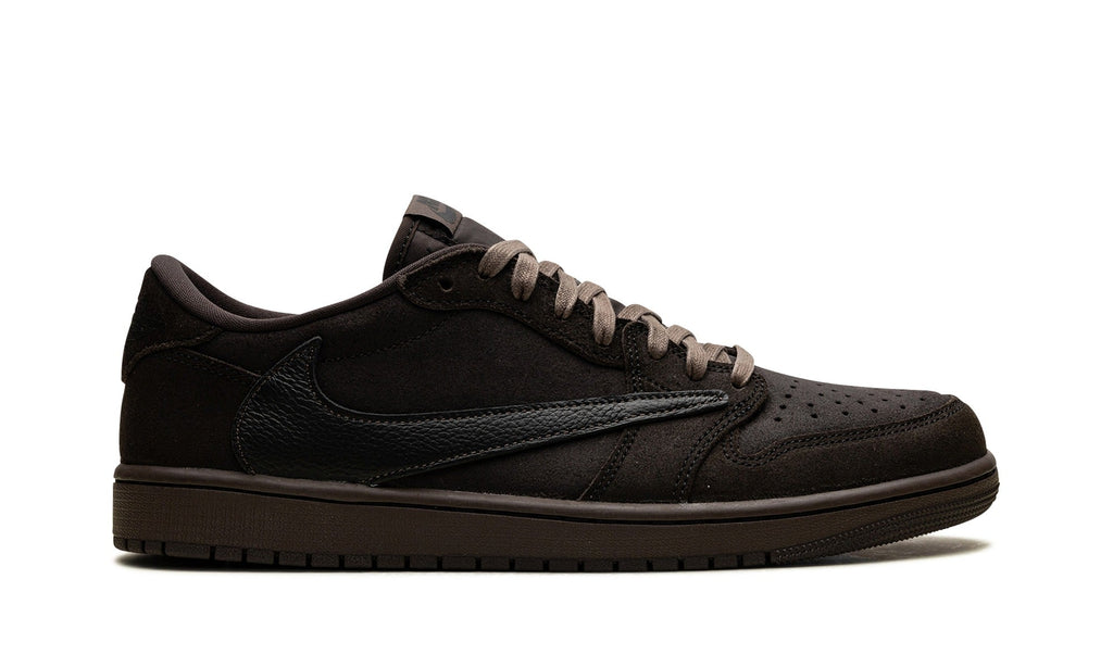 Travis Scott x Air Jordan 1 Low Sneakers – Black & Dark Brown
