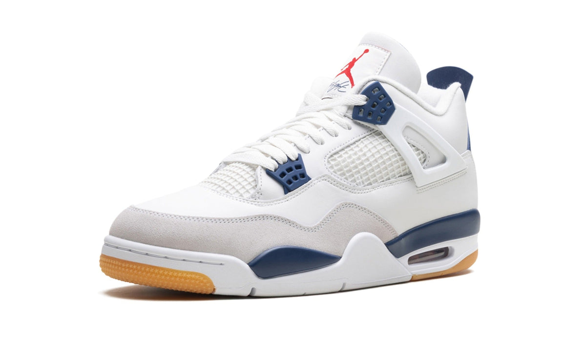 Nike SB x Air Jordan 4 Sneakers – White, Navy & Gum