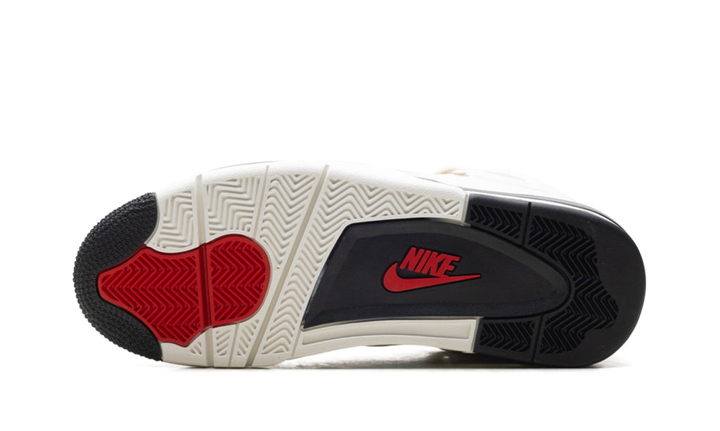 Air Jordan 4 Sneakers – White, Black & Red