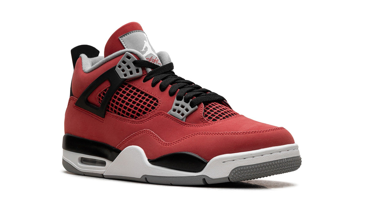 Air Jordan 4 Sneakers – Red, Black & Grey