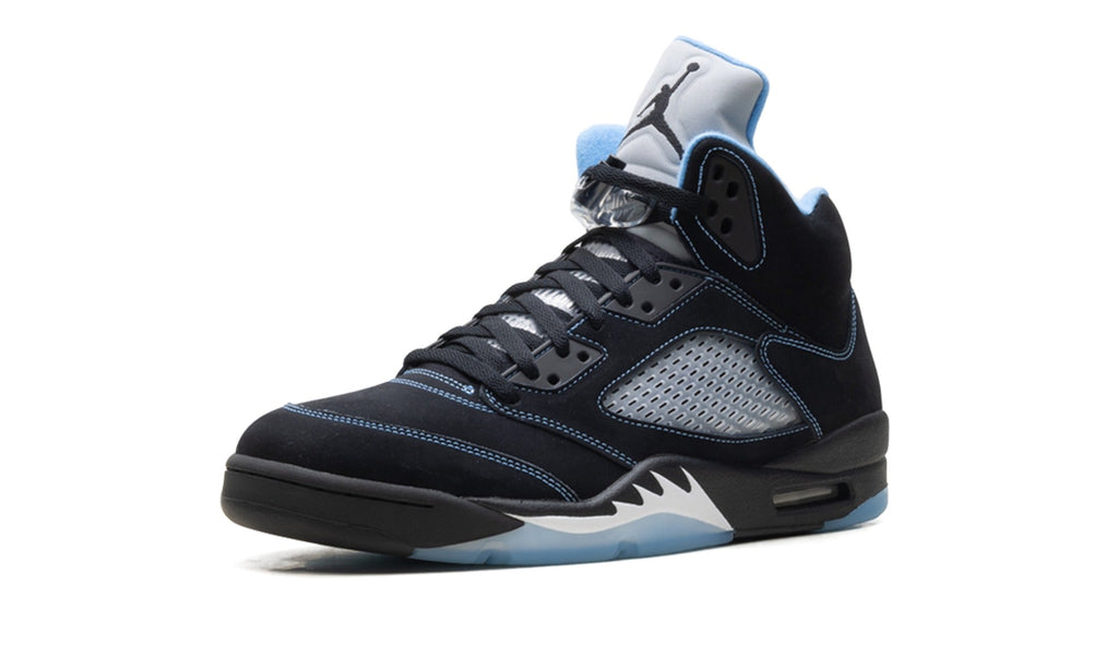 Air Jordan 5 High-Top Sneakers – Black, Light Blue & Silver