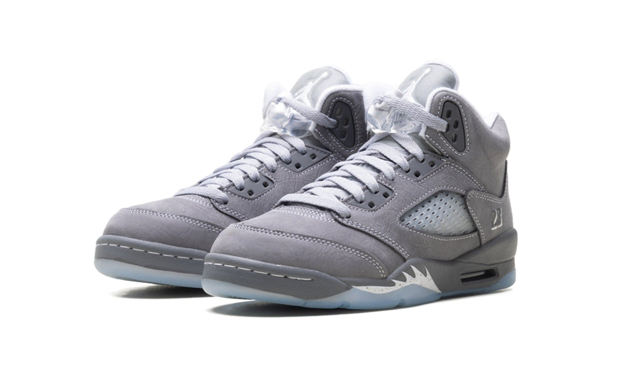 Air Jordan 5 High-Top Sneakers - Gray & Ice Blue