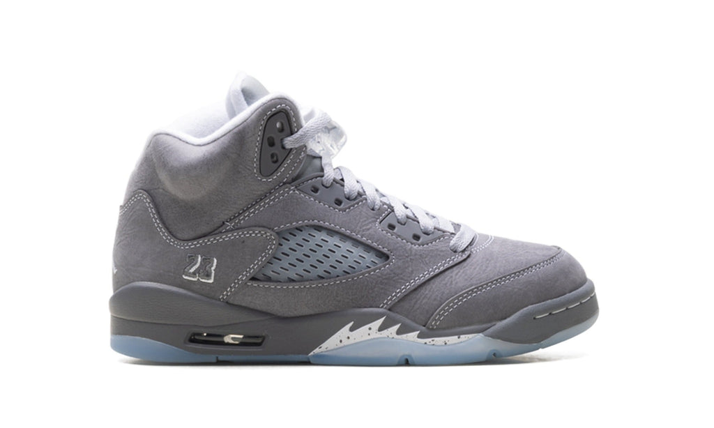 Air Jordan 5 High-Top Sneakers - Gray & Ice Blue