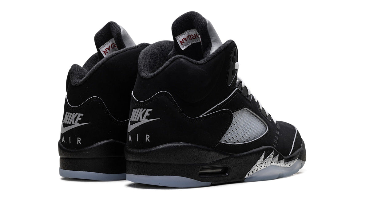 Air Jordan 5 Sneakers – Black & Metallic Silver