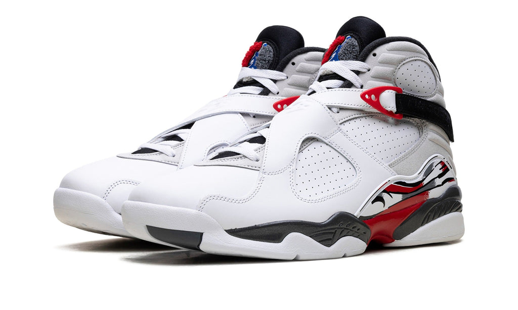 Air Jordan 8 Sneakers – White, Black & Red