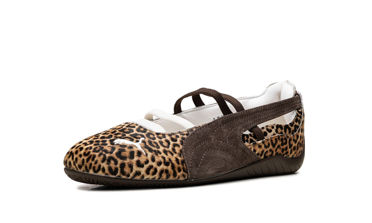 PUMA Leopard Print Ballet Flats - Chocolate Brown & Cream